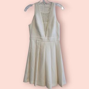 BCBGeneration Whisper White Lace Insert Mini Dress with Lace Size 2